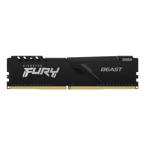 MEMÓRIA KINGSTON FURY BEAST DIMM DDR4 8GB 3200 MHZ KF432C16BB/8 1,35V 1Rx 288 pinos Desktop Gamer