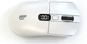 Mouse Sem Fio M30, 3 Modos (Bluetooth 5.2 + 2.4GHz USB), Tela LED, Recarregável Tipo-C, 4 DPI (800-2400), Clique Silencioso, Design Ergonômico 69g, Co