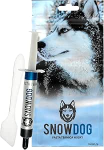Pasta Térmica Snowdog Husky 1g 12,8w/m.k Alto Desempenho Prata Alta Condutividade para Processador CPU GPU PC Gamer Notebook Dissipador de Calor