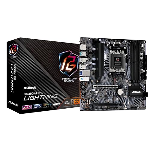 Placa Mãe Asrock B650M PG LIGHTNING (AM5/4xDDR5/HDMI/DP/M.2/USB 3.2)