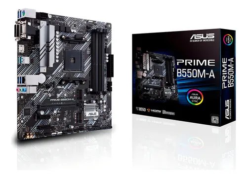 Placa-mãe Asus Prime B550m-a Amd Am4 Ddr4 90MB14I0-C1BAY0 Cor Preto