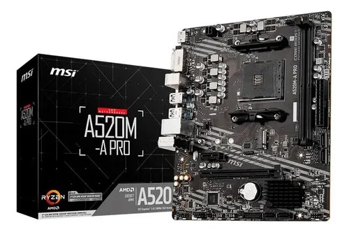 Placa-mãe Msi A520m-a Pro Am4 Matx Ddr4