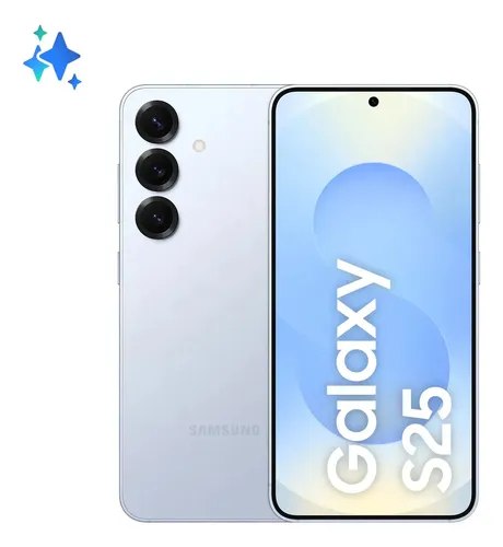 Samsung Galaxy S25 5G, 256GB, 12GB, Câmera Tripla Azul claro