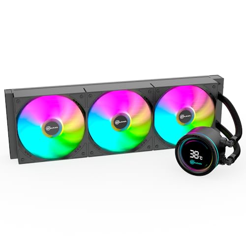 Water Cooler Kalkan Alpha 360mm com Display Integrado ARGB Preto Compatível Intel AMD KLK00048